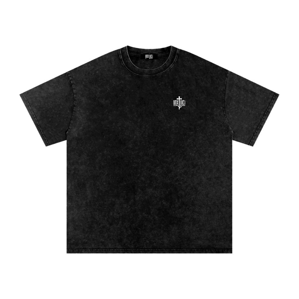 Snow Washed Oversized Cotton T-Shirt